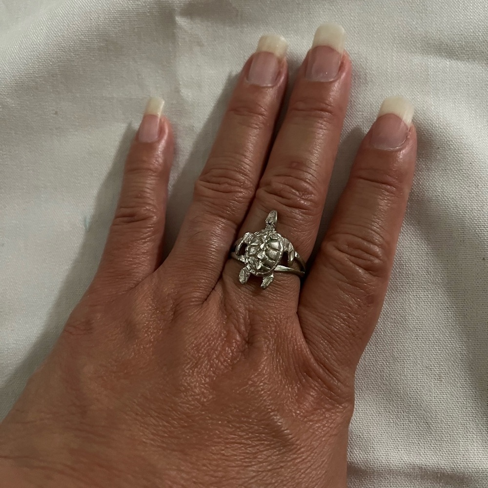 Silver Turtle Ring